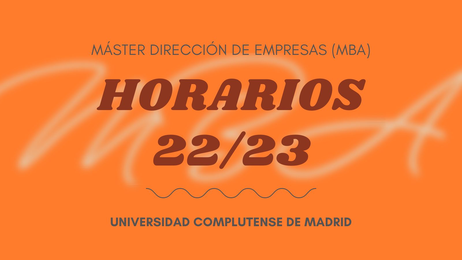 Horarios curso 2022-2023